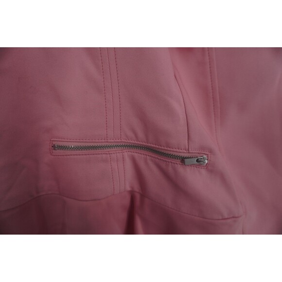 Lane Bryant Women Pink Moto Blazer Ruffled Peplum Jacket with Zippers NWT Sz 22 - Picture 5 of 11